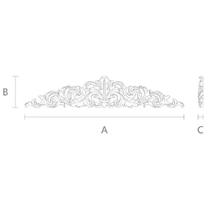 Majestic Oversized Pierced Victorian Furniture Pediment